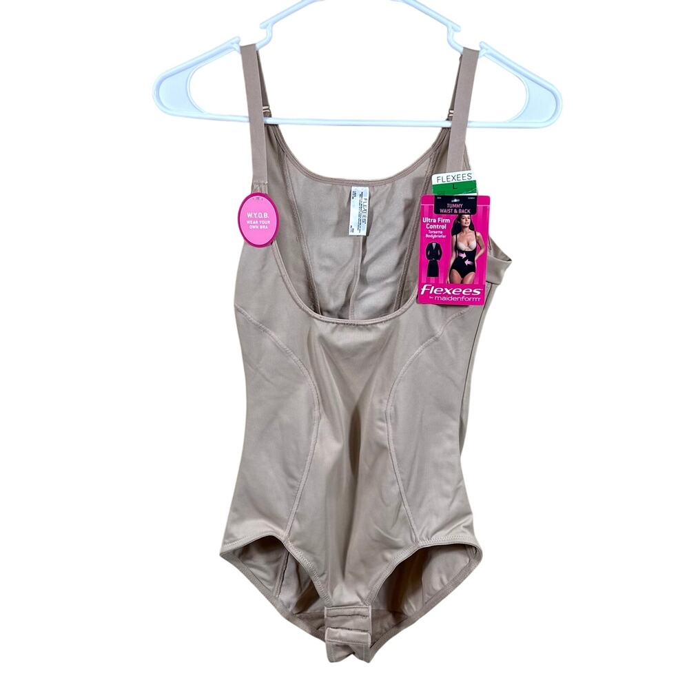 NEW Maidenform Firm Control Shapewear Bodysuit Womens Size L Bodybriefer NWT